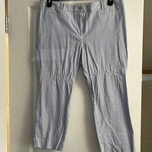 Ann Taylor Seersucker Ankle Pants
